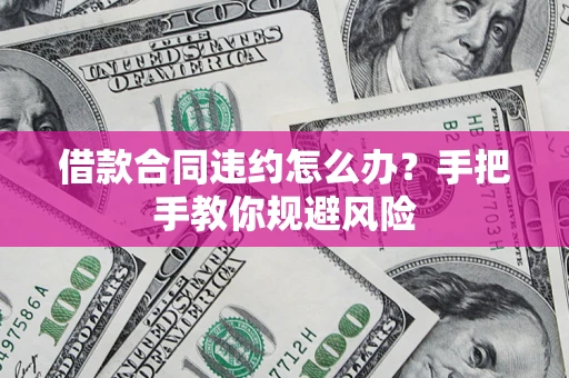 济南借款合同违约怎么办？手把手教你规避风险