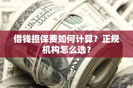 济南借钱担保费如何计算？正规机构怎么选？