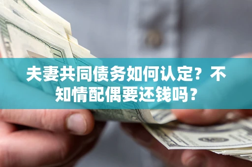 济南夫妻共同债务如何认定？不知情配偶要还钱吗？